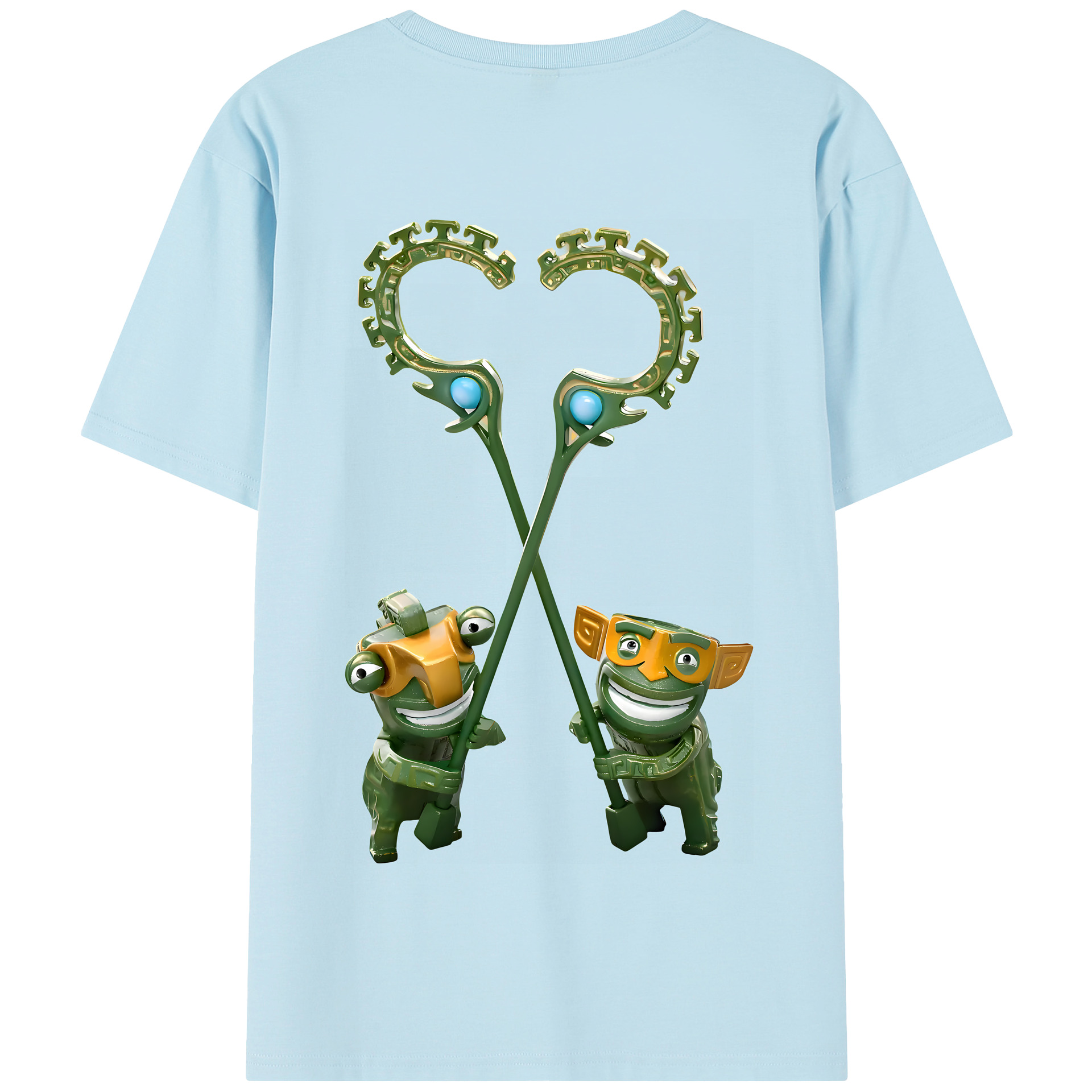 （画像用） Ne Zha 2 ナタ 魔童の大暴れ 綿100％半袖Tシャツ（背面プリント）